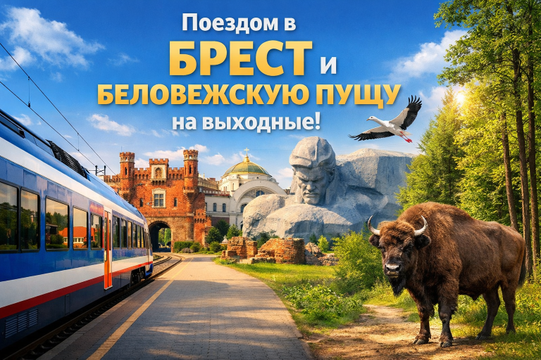 Поездом в Брест и Беловежскую пущу на выходные — тур из Минска